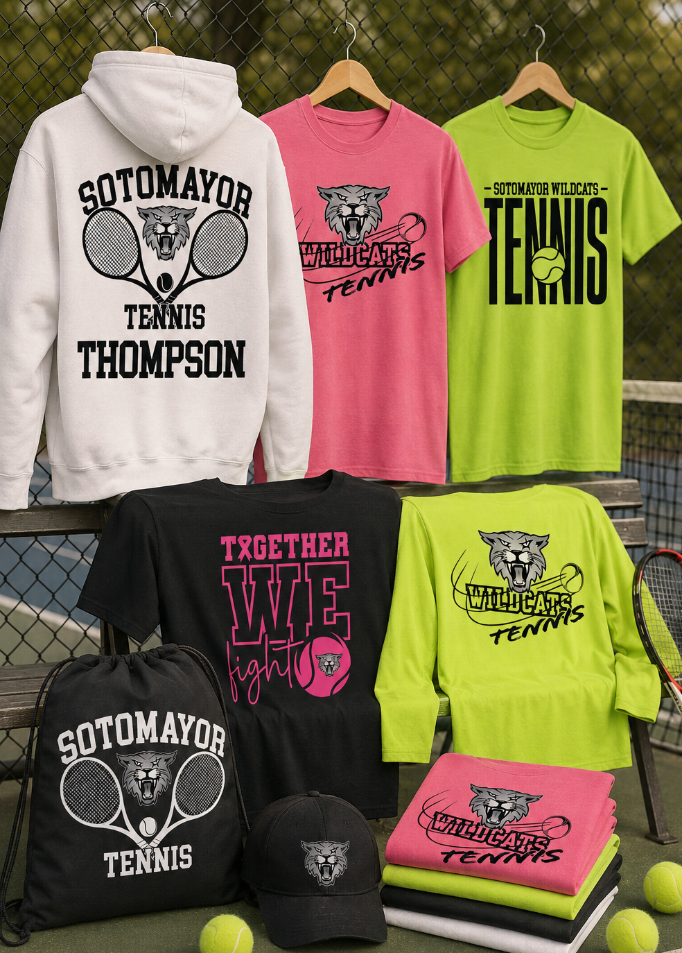 Custom apparel created for a school or community organization